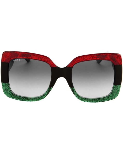 gucci 55mm glitter square sunglasses|Gucci eyewear square frame sunglasses.